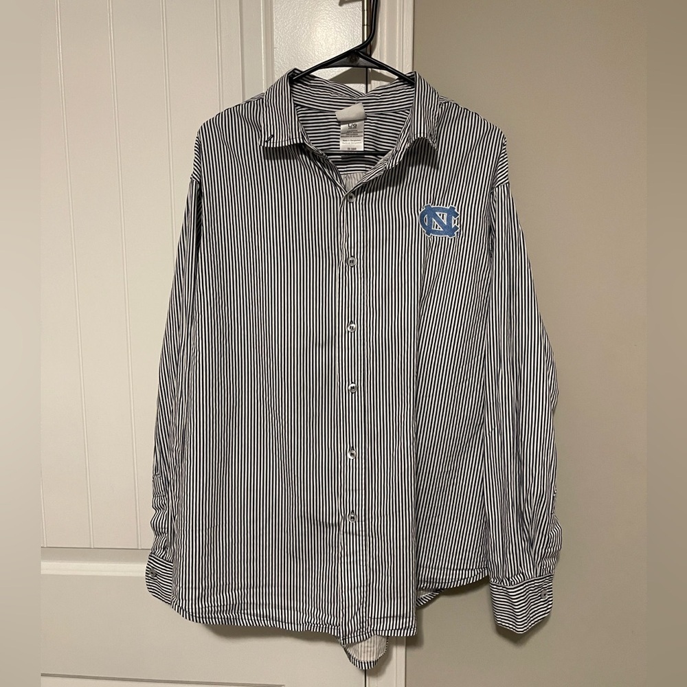 UNC Tar heels Chapel Hill Navy/White Button Down Collared Shirt